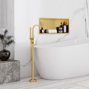 Süllyesztett fürdőszobai polc 30x60 szálcsiszolt arany
