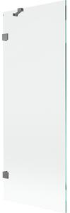 Mexen, Mexen Lunar 1 szárnyú kádparaván 70 x 150 cm, átlátszó, vörösöntvény - 897-070-000-95-00