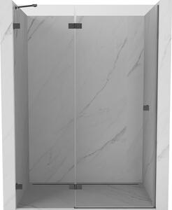 Mexen, Mexen Lunar bal oldali billenő zuhanyajtó 130 cm, átlátszó, vörösöntvény - 834-130-000-95-00-L