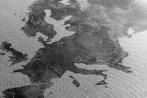 Kép Európa retró térképe fekete fehérben