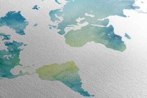 Kép világ térkép vízfestmény kivitelben