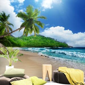 Fotótapéta gyönyörű strand a Seychelle-szigeteken