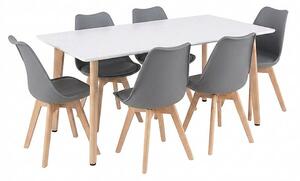 Leziter Silla 150 6+1 étkező garnitúra fehér-szürke