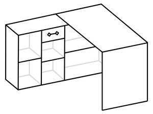 ELISEA íróasztal, 121,4x75,3x120, fehér