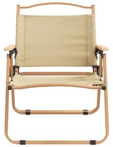 VidaXL 2 db bézs oxford szövet camping szék 54 x 43 x 59 cm