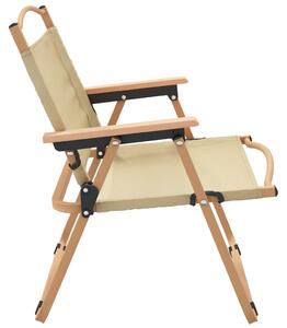 VidaXL 2 db bézs oxford szövet camping szék 54 x 43 x 59 cm
