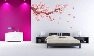 Falmatrica beltéri virágzó ág rózsaszín virágokkal 150 x 300 cm