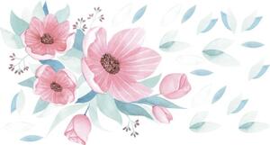 Falmatrica beltéri csokor rózsaszín virágokkal 120 x 240 cm