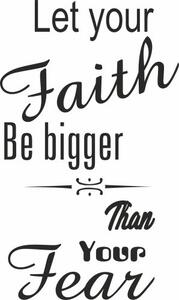 Fali matrica Legyen a hited nagyobb, mint a félelmed 50 x 100 cm