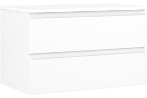 Mexen Orio, fürdőszobaszekrény 80 cm-es felsőrésszel, 2 fiókkal, matt fehér, 91A10-08047-2-BFFC01
