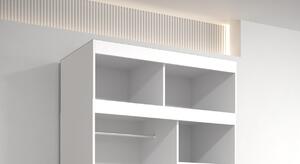UNI 120 felső szekrény bővítmény tolóajtókkal, fehér