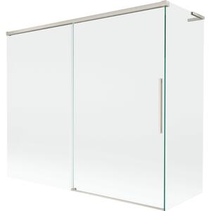 Mexen Rox, L tolóajtós, kétszárnyú kádparaván 180 + 80 x 150 cm, 8 mm-es átlátszó üveg, acélprofil, 8C9L-180-080-97-00