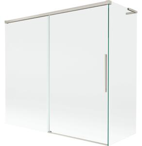 Mexen Rox, L tolóajtós, kétszárnyú kádparaván 170 + 70 x 150 cm, 8 mm-es átlátszó üveg, acélprofil, 8C9L-170-070-97-00