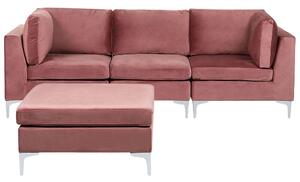 Háromszemélyes kanapé zsámollyal Eldridge (rózsaszín). 1078807