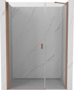 Mexen Mist-B, 1 szárnyú zuhanyajtó 105 cm, átlátszó üveg, matt réz profil, 8A2-105-001-65-00