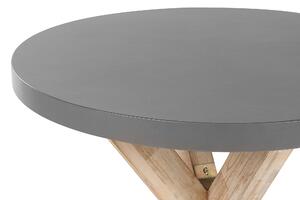 Szürke Kör Alakú Betonhatású Kerti Asztal ⌀ 90 cm OLBIA