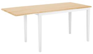 Kihúzható étkezőasztal LOUISIANA Világosbarna 120/160 cm 75 cm Keményfa