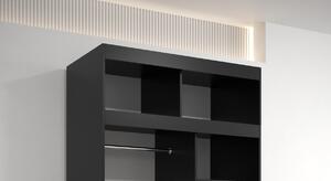 UNI 120 szekrény bővítmény - fekete / artisan tölgy