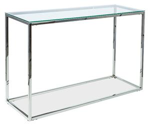 STANISLAV konzolasztal - átlátszó / ezüst