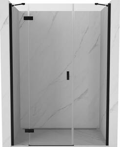 Mexen Mist-H, 1 szárnyú zuhanyajtó bal oldali 120 cm, átlátszó üveg, fekete profil, 8A5-120-001-70-00-L