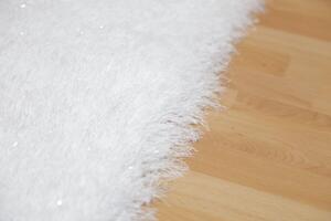 Malaga fehér shaggy szőnyeg 80x150 cm