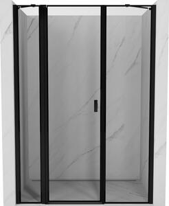Mexen, Mexen Mist bal oldali billenő zuhanyajtó 120 cm, fekete kerettel - 8A4-120-001-70-70-L