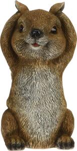 Kerti dekor mókus, 20 cm, polirezin