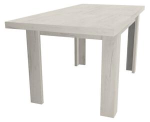 Kinyitható étkezőasztal (120-160 cm) fehér tölgy