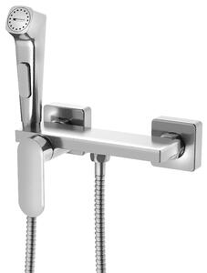 Aqualine Aqualine, Fali bidé csaptelep zuhanystopperrel és polccal, króm, TJ042