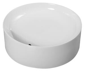 Invena Elara, kerek, pultra szerelhető mosdó 425×425×145 mm, fényes fehér, INV-CE-03-O42-Y Leták: https://cloud.invena.pl/s/nnXaZKg3crBrRkz/download?path=%2FPliki%20do%20strony%20www%2FCE-03-O42-Y/Inne/CE-03-O42-Y-ulotka-ENG…