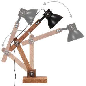 DION fekete fa asztali lámpa ipari stílusban