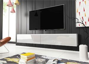 WILLA D TV-szekrény LED-világítással 180 cm - fehér