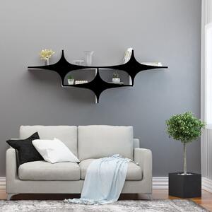Fali polcok, Strong Timber, UnicUtil, 180 x 69 x 20 cm, Fekete-fehér