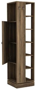 Roll Mirrored Coat Stand Walnut