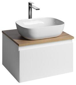 Aqualine Aqualine, ALTAIR szekrény felsővel 58 cm, fehér/emporio tölgy, AI263-02