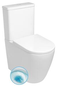 Sapho Sapho, TURKU kombi WC, Vortex Rimless, alsó/hátsó lefolyó, fehér, PC104V
