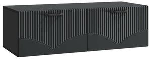 Fali TV szekrény Fekete 98 x 41 x 30 cm Szerelt Fa