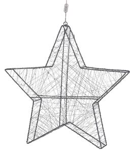 Ezüst Csillag Alakú Kültéri Karácsonyi LED Fény 58 cm KURULA