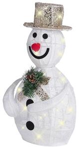 Fehér Hóember Alakú Kültéri Karácsonyi LED Fény 50 cm KUMPU