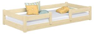 Padló alacsony ágy Lila 160x80 cm - Montessori természetes fa