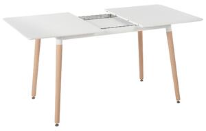 Fehér Világos Fa Bővíthető Étkezőasztal 120/150 x 80 cm MIRABEL
