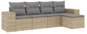 VidaXL Polyrattan Kerti Ülőgarnitúra - 5 részes - Bézs