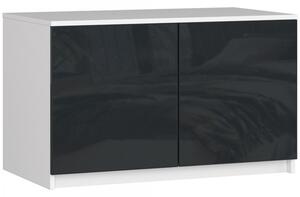 S90 szekrénybővítő - fehér/fényes grafit