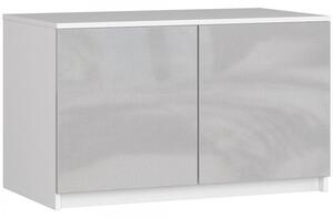 S90 szekrénybővítő - fehér/fényes fém