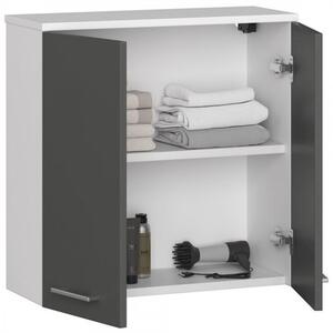 Függesztett fürdőszoba szekrény FIN W60 - fehér/grafit