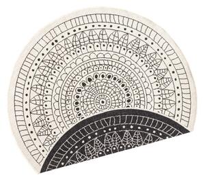 Porto fekete-krémszínű kültéri szőnyeg, ø 140 cm - NORTHRUGS