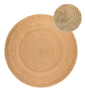 Natúr színű kétoldalas juta kerek szőnyeg ø 100 cm Braided – Hanse Home