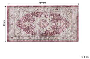 Piros És Bézs Szőnyeg Keleti Mintázattal 80 x 150 cm ARHAVI