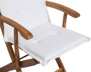 Összecsukható kerti szék kétdarabos szettben törtfehér párnákkal MAUI