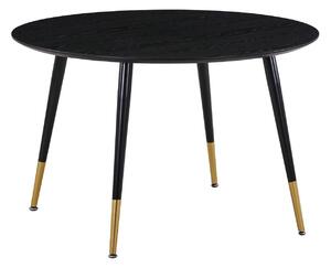 Asztal Dallas 104, 75cm, Fekete, Sárgaréz
